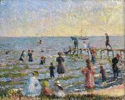 William Glackens Bathing at Bellport, Long Island oil painting reproduction